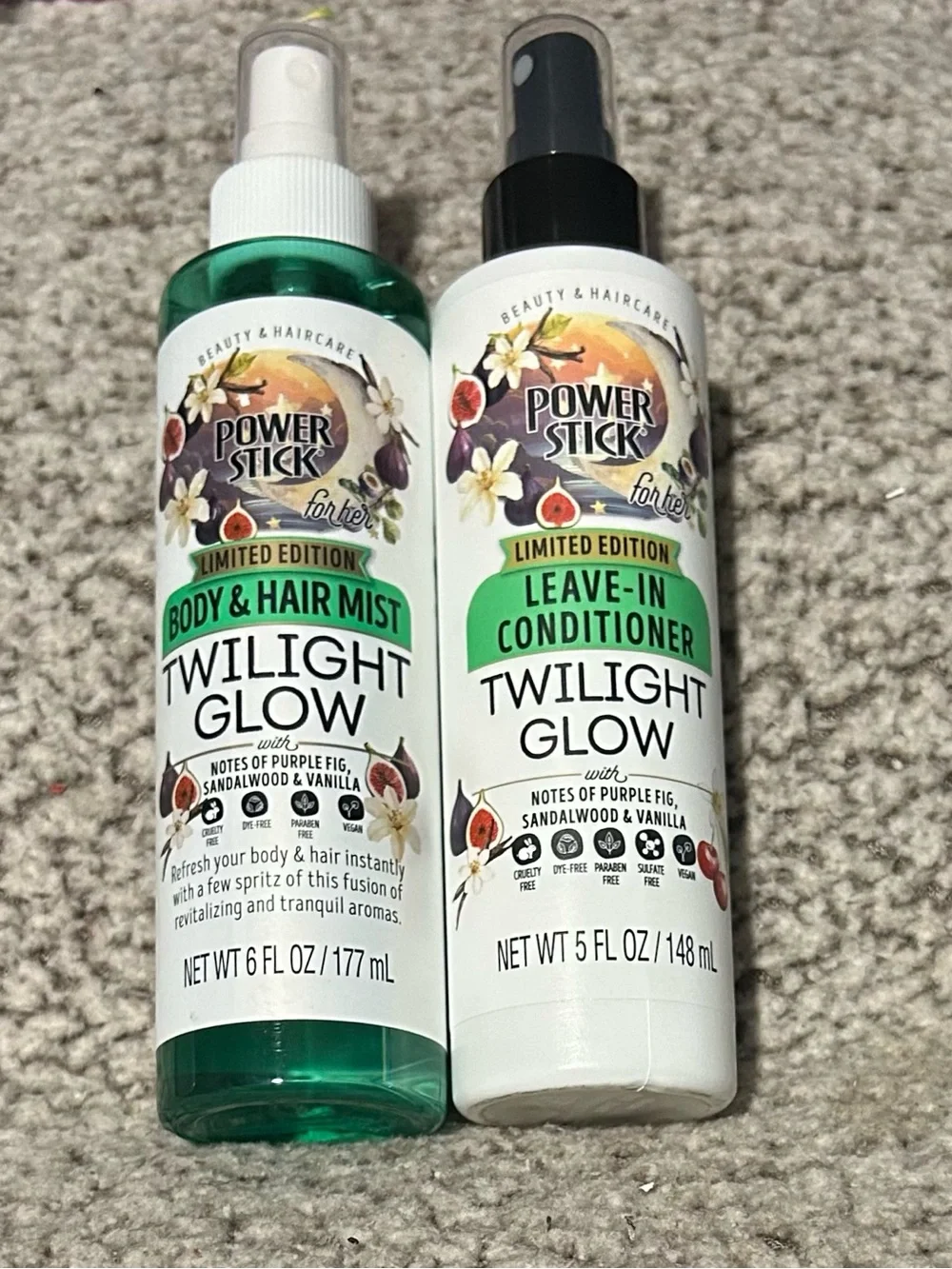 Twilight Glow Body & Hair Mist and Leave-In Conditioner — Green & White